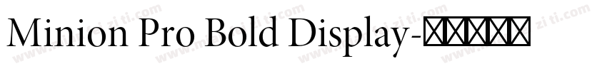 Minion Pro Bold Display字体转换
